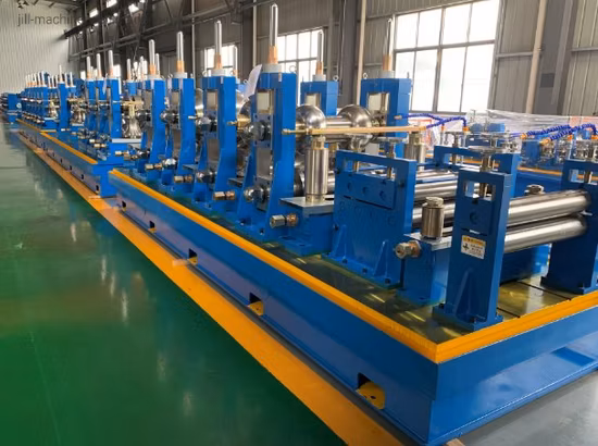 Linha de produção de tubos soldados com costura reta de soldagem de alta frequência, equipamento para fabricação de tubos de aço carbono