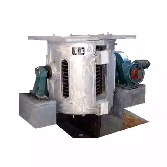 Redutor de alumínio Forno de fusão por indução elétrica Forno de alumínio Shell Forno de fusão de bronze por indução de frequência intermediária 1t Fabricante direto